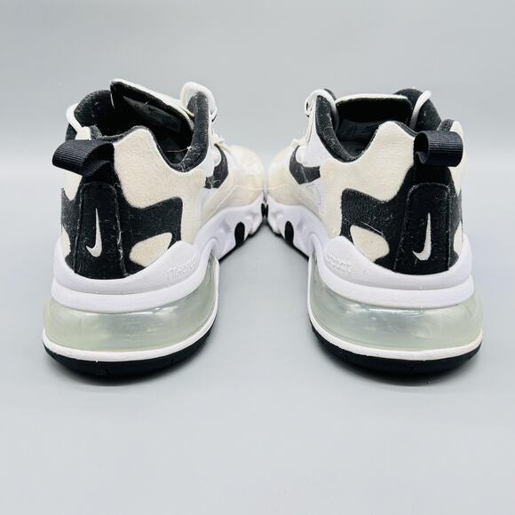Nike Shoes Mens 8.5 Beige Black Air Max 270 React Low Top Running Sneakers - Picture 6 of 9